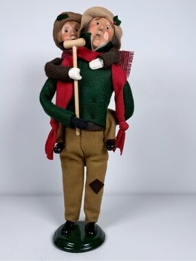 Byers Choice A Christmas Carol Bob Cratchit & Tiny Tim Figurine 2000